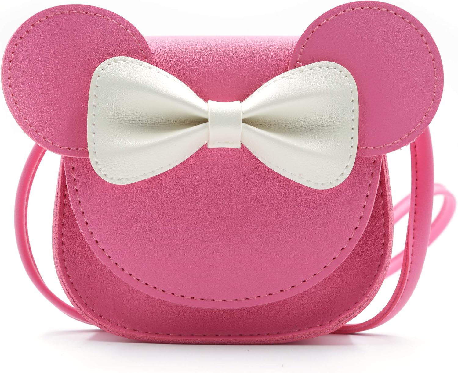 Bolsa transversal Little Mouse com laço, leve e adorável, ideal Bolsa transversal Little Mouse com laço, leve e adorável, ideal para meninas guardarem chaves, moedas e doces.