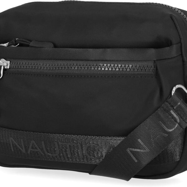 Bolsa transversal Nautica em nylon leve, prática e elegante, ideal para o dia a dia e viagens.