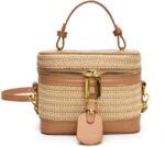 Bolsa transversal de palha feminina: estilo verão elegante, leve e prática para férias e passeios