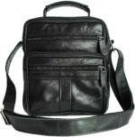 Bolsa transversal em couro legítimo, média, unissex e anti furto: estilo, segurança e praticidade para o dia a dia.