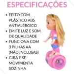 Boneca hoverboard bate e volta com luz e som para brincar com movimento, diversão e presente ideal para crianças - Imagem 2