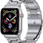 Bracelete Elos Prata para Apple Watch: aço inoxidável, ajuste perfeito e visual sofisticado para seu iWatch.
