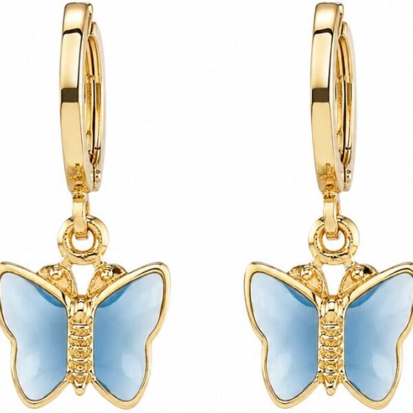 Brinco de Argola Borboleta Azul: charme delicado para compor looks com estilo e купить agora online