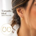 Brinco de Argola Lisa: elegância versátil para compor looks com estilo e praticidade. - Imagem 2