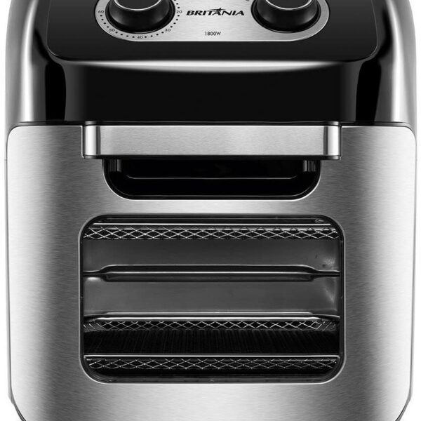 Britnia Oven 12L 1800W: frita sem óleo, assa e reaquece com tecnologia Air Flow para sua cozinha.
