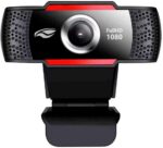 C3Tech Webcam Full HD 1080p WB-100BK com microfone antirruído, lente 2G2P e foco manual para videoconferências e streamings.