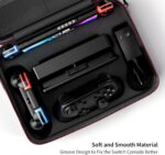 COOWPS Switch Case: proteção total e espaço para console, controles e 18 jogos. Ideal para transportar seu Nintendo Switch com segurança. - Imagem 2