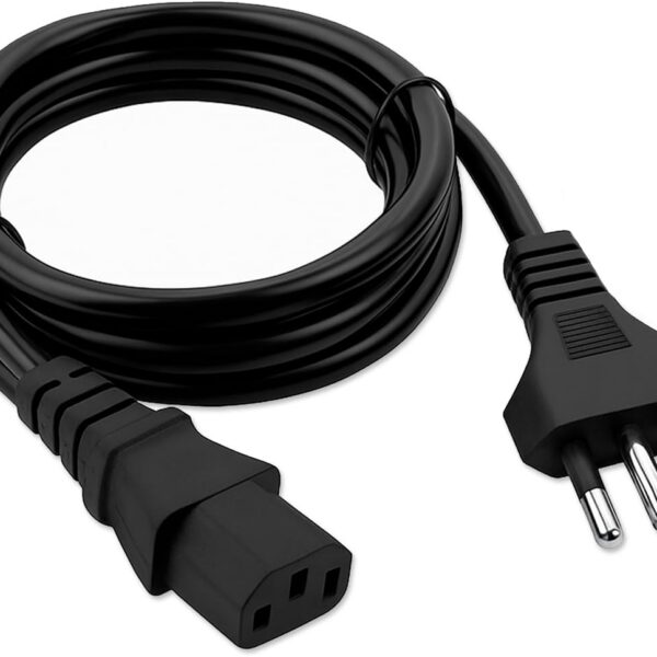 Cabo de Energia Tripolar 1,5 m 3 Pinos Padrão Brasileiro Compatível com PC, Monitor, Impressora, TV e Panela Elétrica Arroz Pressao Projetor Fonte Notebook
