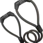 Cadeado de bicicleta antifurto 4 dígitos, cabo de alta segurança para bicicletas e scooters elétricos