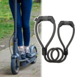Cadeado de bicicleta antifurto 4 dígitos, cabo de alta segurança para bicicletas e scooters elétricos - Imagem 2