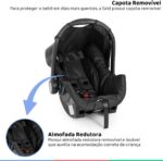 Cadeira Bebê Conforto Grid Black: segurança, conforto e leveza para o dia a dia, com compatibilidade Travel System e fácil transporte. - Imagem 2