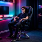 Cadeira Executiva Reclinável com apoio para pés: conforto ergonômico, giro 360° e suporte até 120 kg para seu escritório. - Imagem 2