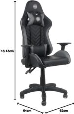 Cadeira Gamer Elite Pro Dazz: conforto, resistência e reclinação de 130° para jogar por horas com total suporte. - Imagem 2