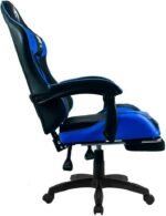Cadeira Gamer Fox Racer Zerda Azul com apoio de pés, conforto ergonômico e reclinação de até 135° para jogar com mais bem-estar. - Imagem 2