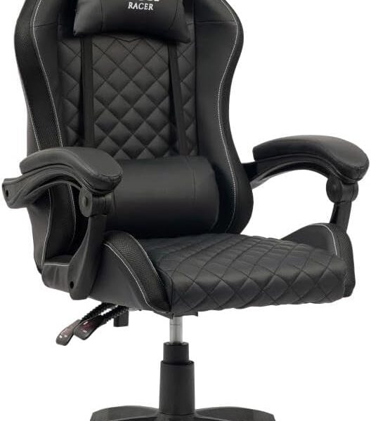 Cadeira Gamer Fox Vulpes com ajuste reclinável e almofadas: conforto e estilo para jogar com suporte até 110kg.