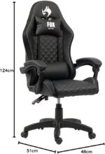 Cadeira Gamer Fox Vulpes com ajuste reclinável e almofadas: conforto e estilo para jogar com suporte até 110kg. - Imagem 2