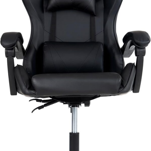 Cadeira Gamer Lancer Preta Healer: conforto ergonômico, reclínio até 145° e suporte premium para jogos e trabalho.