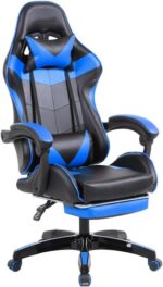 Cadeira Gamer Snake Lancaster Azul: conforto ergonômico, encosto reclinável e apoio lombar para jogar ou trabalhar melhor.
