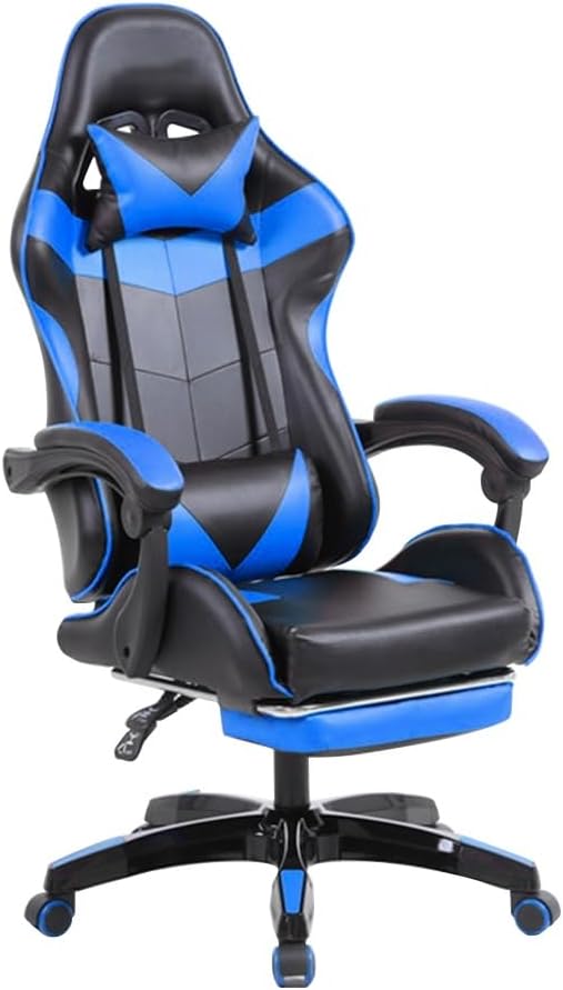 Cadeira Gamer Snake Lancaster Azul: conforto ergonômico, encosto reclinável e Cadeira Gamer Snake Lancaster Azul: conforto ergonômico, encosto reclinável e apoio lombar para jogar ou trabalhar melhor.