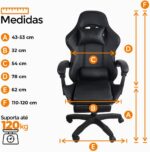 Cadeira Gamer Stillus Ergonômica com apoio para os pés, conforto ideal para jogos e trabalho por longas horas. - Imagem 2