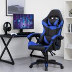 Cadeira Gamer X-On Azul: conforto ergonômico, reclinação 90° a 135° e rodinhas resistentes para jogar e trabalhar com mais produtividade. - Imagem 2