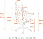 Cadeira Kopenhagen Presidente Preto Fratini: conforto, elegância e resistência para seu escritório. - Imagem 2