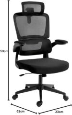 Cadeira Redragon Office Hela Preta C214-B com apoio lombar e cabeça, mais conforto para longas horas de uso - Imagem 2