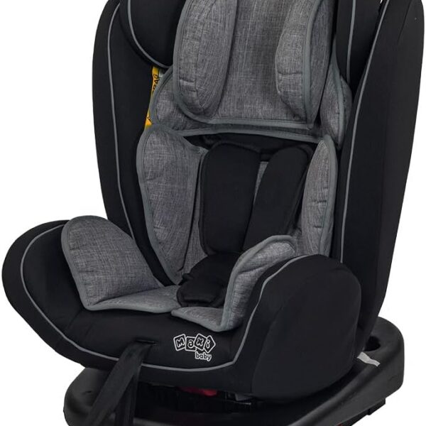 Cadeira de Carro Infantil Deluxe 360° Isofix Maxi Baby: segurança, conforto e rotação 360° para crianças de 0 a 36kg.
