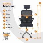 Cadeira de Escritório Diretor Oficial Vegas com apoio: mais conforto e suporte para seu dia a dia. - Imagem 2