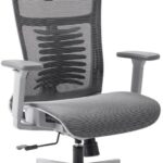 Cadeira de Escritório Elements Vertta Cinza Pro com encosto e assento 100% mesh premium, mais conforto e respirabilidade.