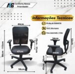Cadeira de Escritório Ergonômica NR17: conforto, apoio lombar e ajuste ideal para home office e trabalho. - Imagem 2