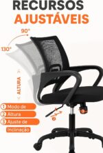Cadeira de Escritório Ergonômica com Encosto em Tela: conforto, ventilação e mobilidade para seu dia a dia. - Imagem 2