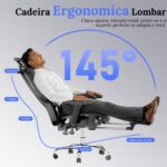 Cadeira de Escritório Ergonômica com apoio para os pés, reclinação 145° e suporte ajustável para máximo conforto no home office - Imagem 2