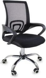 Cadeira de Escritório Oficial Begonia Tela Mesh: conforto ergonômico, ajuste de altura e mobilidade para seu home office.