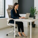 Cadeira de Escritório VMSTARK ergonômica: conforto, apoio lombar e ajustes para home office e trabalho - Imagem 2
