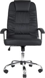 Cadeira de escritório Presidente Denver Healer Preto: conforto, elegância e regulagem de altura para seu escritório.
