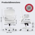 Cadeira de escritório ergonômica com suporte lombar ajustável, malha respirável e reclinação 90° a 120° para conforto e produtividade - Imagem 2