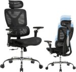 Cadeira ergonômica Comfy com ajuste lombar, reclinável, mesh respirável e suporte de até 200kg para escritório e home office