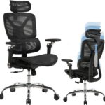 Cadeira ergonômica Comfy com ajuste lombar, reclinável, mesh respirável e suporte de até 200kg para escritório e home office