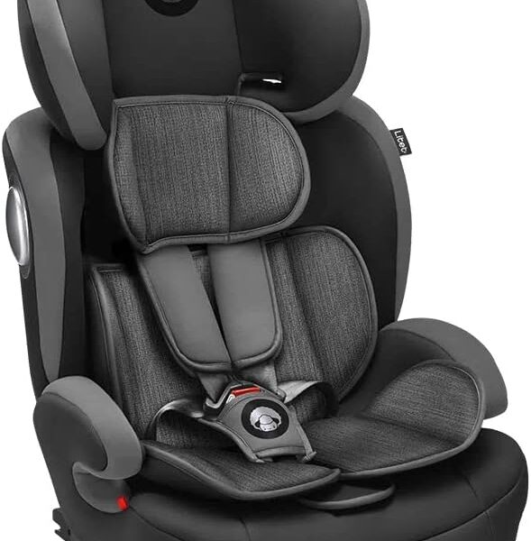 Cadeira para Auto Litet Safemax Fix 2.0 Cinza com Isofix, segurança e conforto para crianças de 9 a 36 kg.