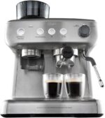 Cafeteira Espresso Oster Xpert Perfect Brew 127V com moedor integrado, 15 bars e jarra espumadora para cafés completos em casa.