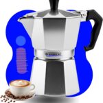 Cafeteira Italiana Moka 6 Xícaras (250ml) Alumínio Premium – Cafeteira Expresso Manual para Fogão, Design Elegante e Moderno, Café Intenso e Gourmet