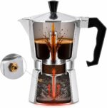 Cafeteira Italiana Moka de Alumínio 300ml para 6 Xícaras – Cafeteira Expresso com Válvula de Pressão, Alça Antitérmica e Design Italiano Clássico, Prata - Imagem 2
