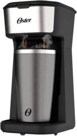Cafeteira Oster 2Day 2 em 1 com copo térmico e filtro reutilizável: café prático e quente na medida certa.