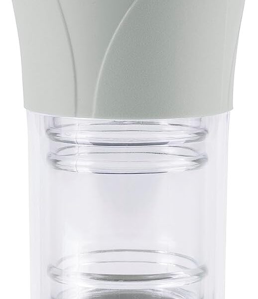 Cafeteira Portátil Pressca 350ml – Preparo Rápido de chá e café Sem Filtro Descartável | Ideal para Viagens, Escritório e Casa | Livre de BPA - Cor: Cinza Fendi