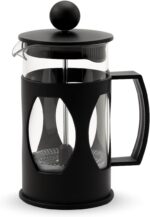 Cafeteira Prensa Francesa, Com Haste e Alça, Resistente, Suporta Altas e Baixas Temperaturas (-20 °C a 180 °C), Excelente Sistema de Filtragem 600ml