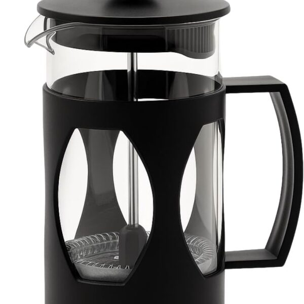 Cafeteira Prensa Francesa, Com Haste e Alça, Resistente, Suporta Altas e Baixas Temperaturas (-20 °C a 180 °C), Excelente Sistema de Filtragem 600ml