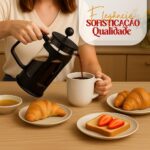 Cafeteira Prensa Francesa, Com Haste e Alça, Resistente, Suporta Altas e Baixas Temperaturas (-20 °C a 180 °C), Excelente Sistema de Filtragem 600ml - Imagem 2