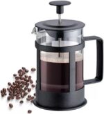Cafeteira Prensa Francesa de 600ml, vidro borossilicato resistente ao calor, aço inoxidável e plástico PP livre de BPA, perfeita para quem aprecia um café encorpado, aromático e cheio de sabor