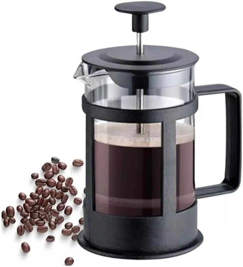 Cafeteira Prensa Francesa de 600ml, vidro borossilicato resistente ao calor, Cafeteira Prensa Francesa de 600ml, vidro borossilicato resistente ao calor, aço inoxidável e plástico PP livre de BPA, perfeita para quem aprecia um café encorpado, aromático e cheio de sabor